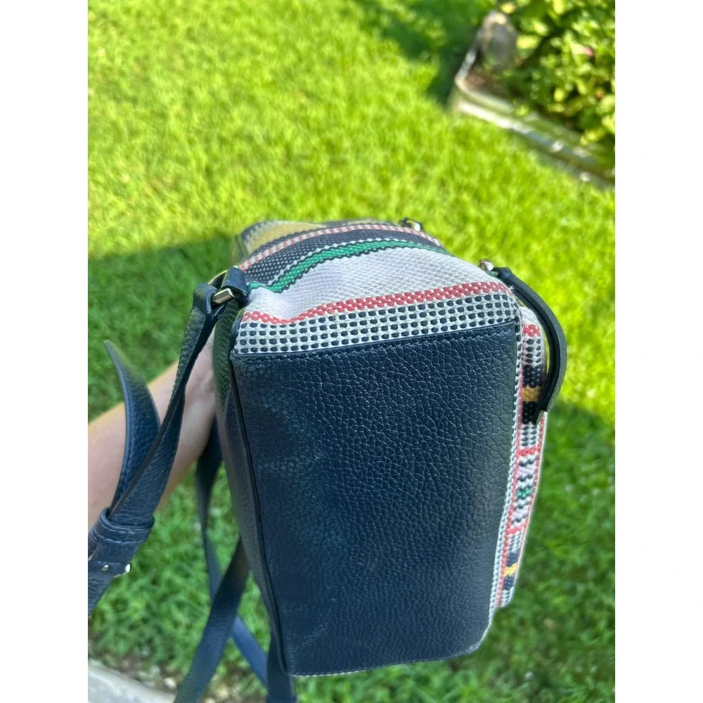 Kate Spade Jackson Boardwalk Stripe Small Backpack WKRU6866 Woven Bag College